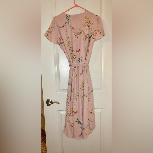 Worthington Floral Wrap Dress in Pink Size L - Picture 4 of 5